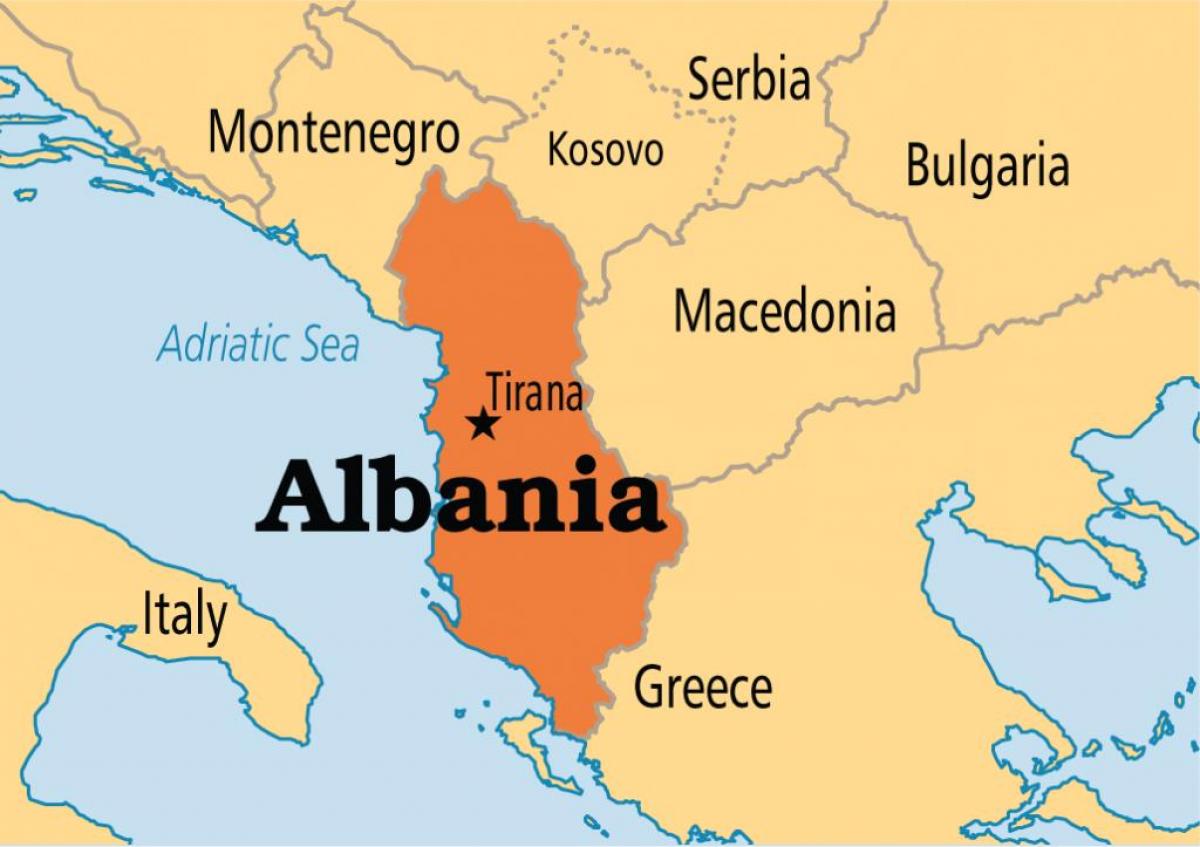 harta tirana, Albania