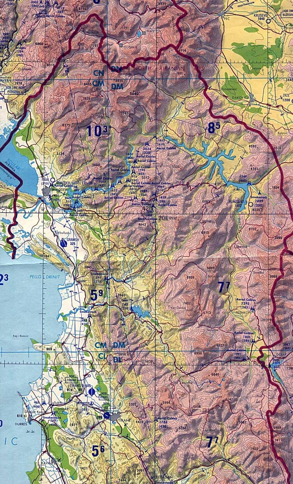 harta Albaniei geografie