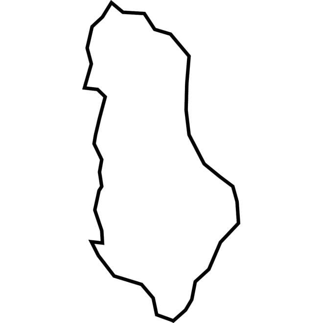 harta Albania hartă vector