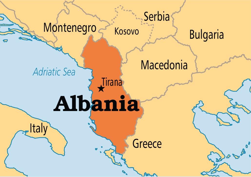 Albania hartă țară