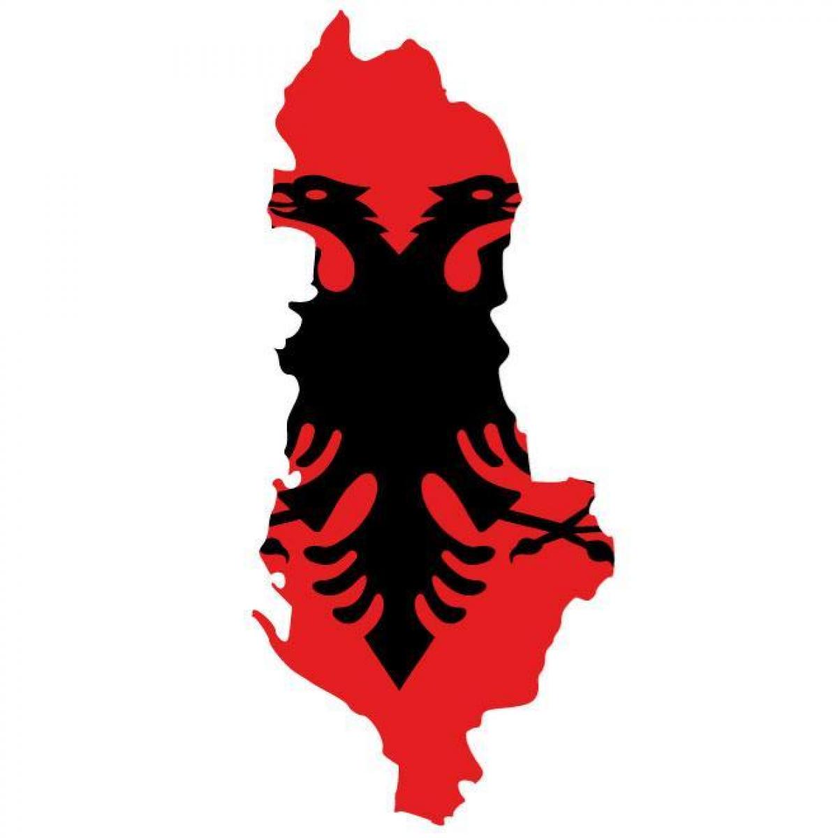 harta Albania flag