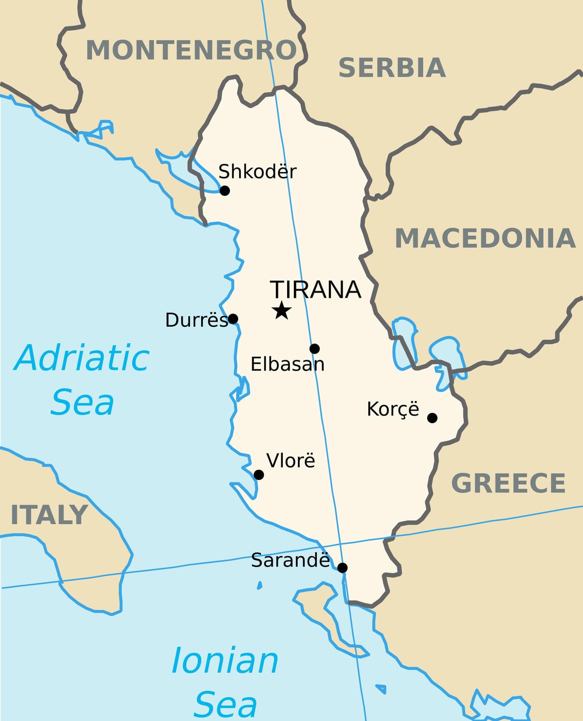 harta saranda Albania