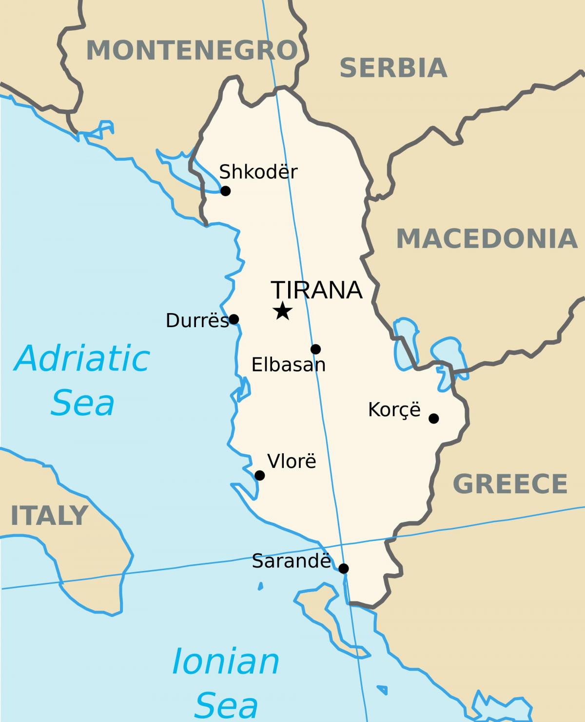 harta saranda Albania