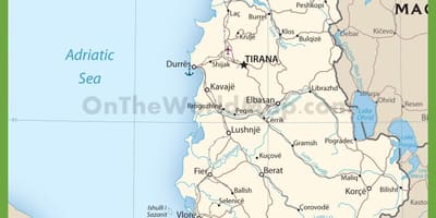 Albania drumuri hartă