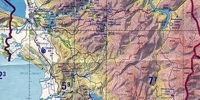Harta Albaniei topografice