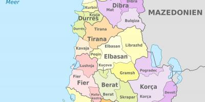Harta Albaniei politice
