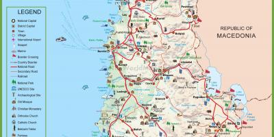 Harta Albaniei turistice